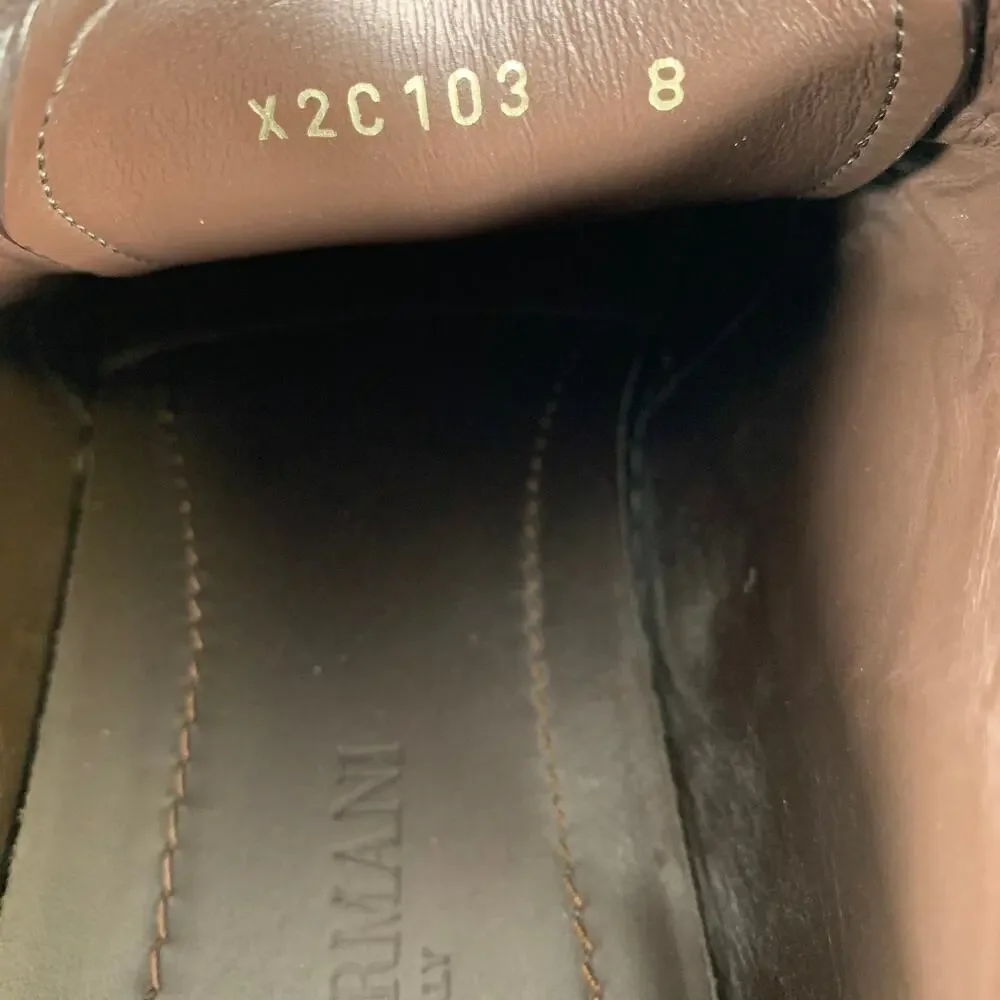 GIORGIO ARMANI Size 8 Brown Leather Oxford Lace Up Shoes